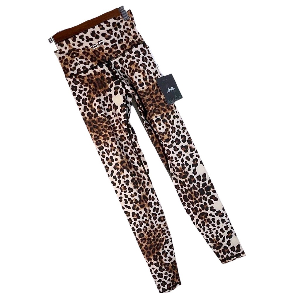 Civil Regime No Tomorrow Leggings Womens‎ S Leopard Print Yoga Training Stretch